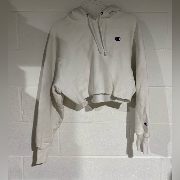 Champion Women's White Hoodie Sweater medium - Picture 1 of 4